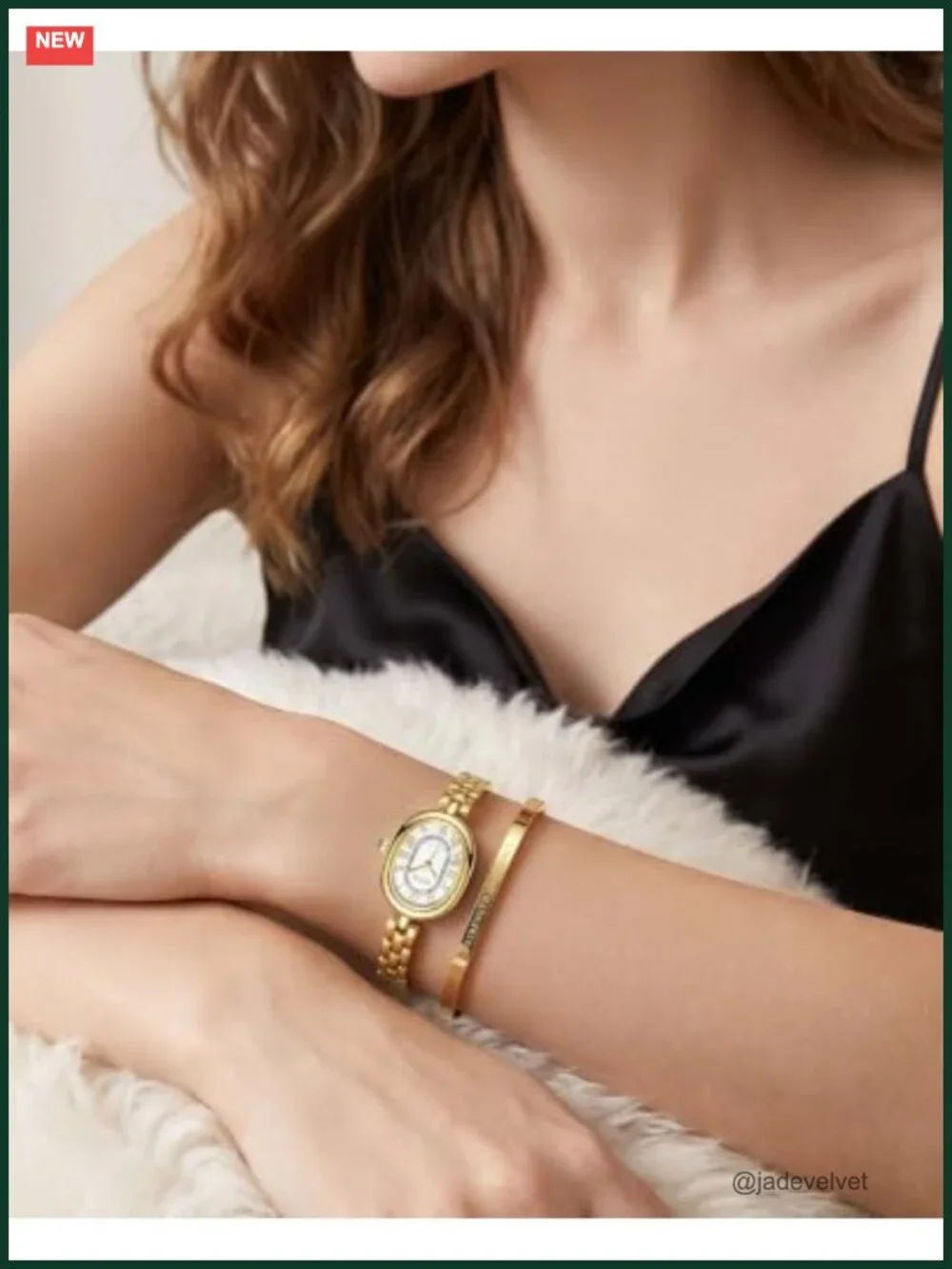 Vintage Oval Roman Numeral Small Dial Women's Bracelet Watch Retro